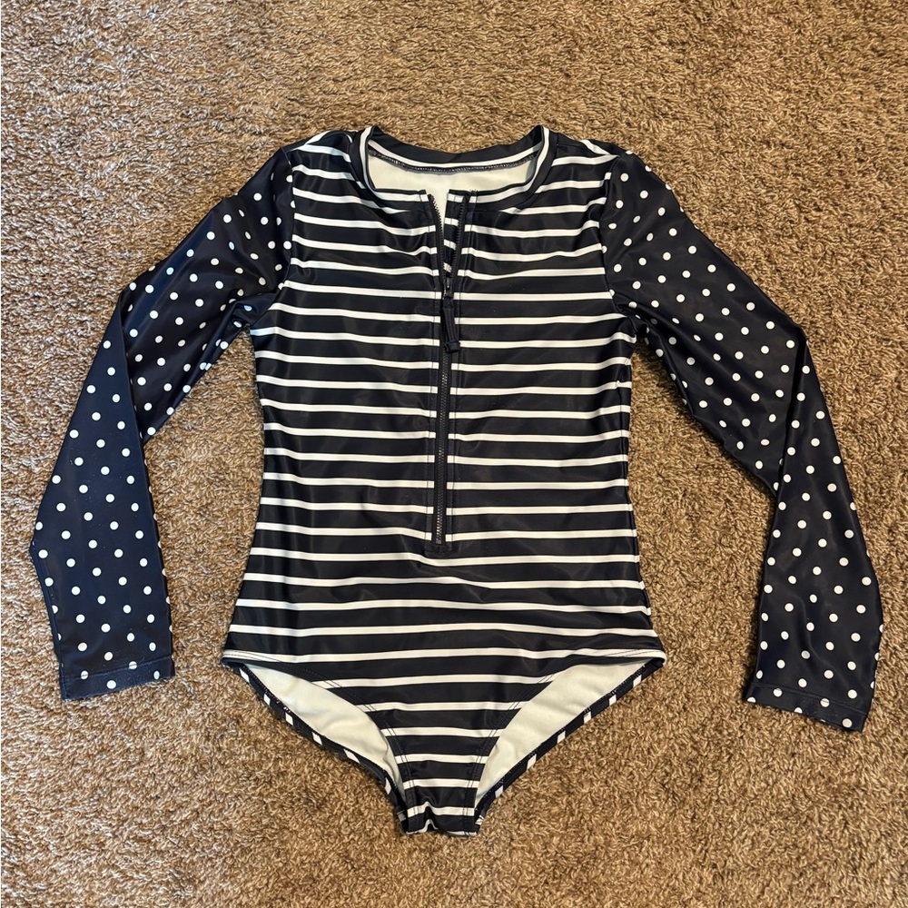 Girl’s Gap Kids Long Sleeve Zip up Swimsuit Size XXL